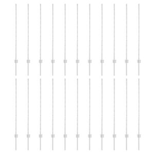 vidaXL Poste de Valla 22 pcs Plateado 160 cm Acero