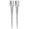 vidaXL Picas de tierra 2 unidades acero galvanizado plateado 12x91 cm