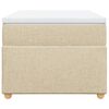 vidaXL Cama box spring con colch&oacute;n tela color crema 90x200 cm