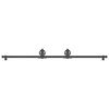 vidaXL Kit de herrajes para puertas correderas acero negro 200 cm