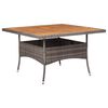 vidaXL Mesa comedor para jard&iacute;n rat&aacute;n sint&eacute;tico madera de acacia gris
