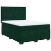 vidaXL Cama box spring con colch&oacute;n terciopelo verde oscuro 160x200 cm