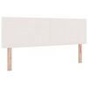 vidaXL Cama tipo Box Spring Manual Crema y Blanco 203 x 144 x 88 cm