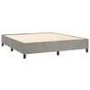 vidaXL Cama box spring colch&oacute;n y LED terciopelo gris claro 180x200 cm