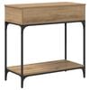 vidaXL Mesa Consola con caj&oacute;n Roble artisan 75 x 34.5 x 75 cm