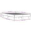 vidaXL Estructura cama madera ingenier&iacute;a metal marr&oacute;n roble 135x190 cm