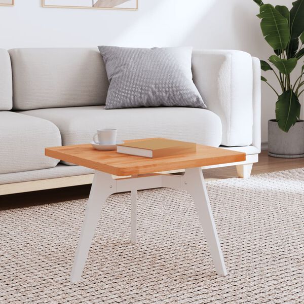 vidaXL Tablero de mesa cuadrado de madera maciza de haya 50x50x2,5 cm