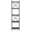 vidaXL Estante de libros Roble Negro 40 x 30 x 155 cm