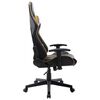 vidaXL Silla de gaming de cuero sint&eacute;tico negro y dorado