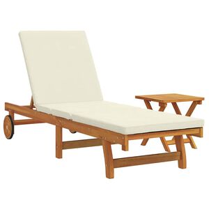 vidaXL Tumbona 1-persona 2 pcs Marr&oacute;n Madera de Acacia S&oacute;lida