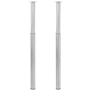 2 Patas Telesc&oacute;picas para Mesa 710mm-1100mm (Color Acero inoxidable)