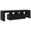 vidaXL Gabinete de TV 3 pcs Roble Negro 260 x 37 x 40 cm