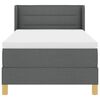 vidaXL Cama con Somier con colch&oacute;n Gris oscuro 80 x 200 cm tela