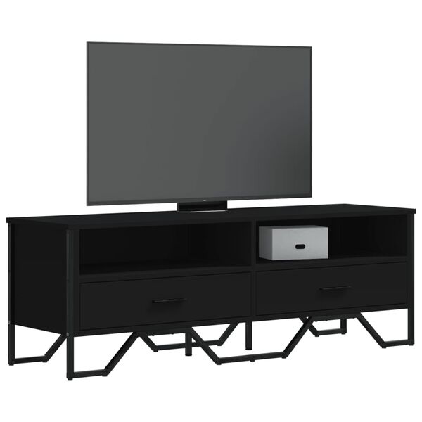 vidaXL Mueble de TV madera de ingenier&iacute;a negro 122x34x41 cm