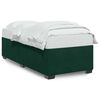 vidaXL Estructura de cama sin colch&oacute;n terciopelo verde oscuro 80x200cm