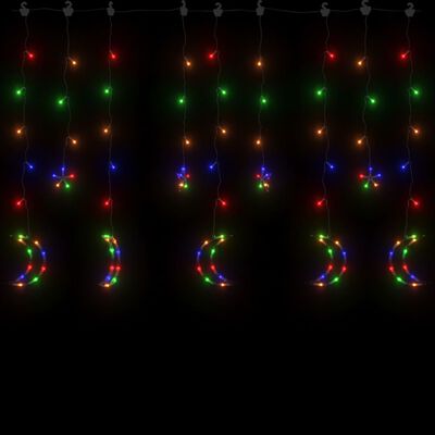 vidaXL Luces estrella y luna 345 LEDs de colores con control remoto