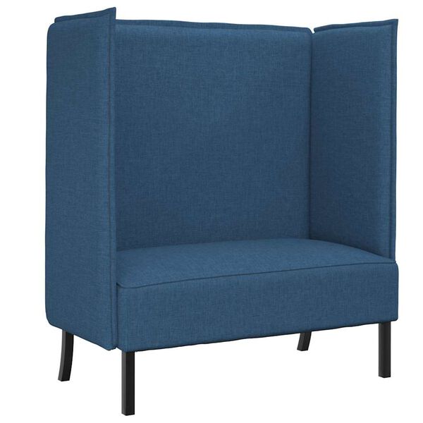 vidaXL Sofa de Espalda Alta 101cm Azul tela
