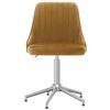 vidaXL Sillas de comedor giratorias 2 uds terciopelo marr&oacute;n
