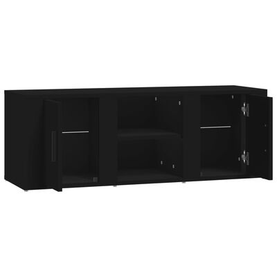 vidaXL Mueble para TV madera contrachapada negro 100x31,5x35 cm