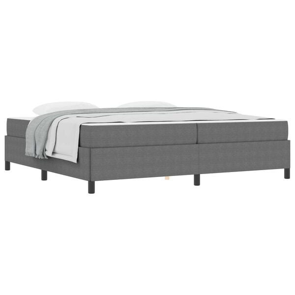 vidaXL Estructura de cama con colch&oacute;n Gris Claro 200 x 200 cm tela