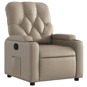 vidaXL Sill&oacute;n reclinable de cuero sint&eacute;tico color capuchino