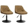 vidaXL Sillas de Comedor Giratorias 2 uds. Cuero sint&eacute;tico Marr&oacute;n
