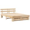 vidaXL Estructura de cama Marr&oacute;n 140 x 200 cm Madera de pino macizo