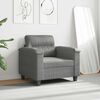 vidaXL Sill&oacute;n de tela microfibra gris oscuro 60 cm