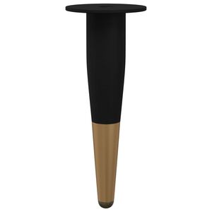 vidaXL Patas de Muebles 2 pcs Negro y dorado &Oslash; 40 x 98 mm Hierro