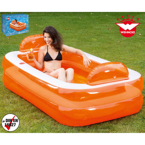 Happy People Piscina Relax and Enjoy naranja 195x122x50 cm
