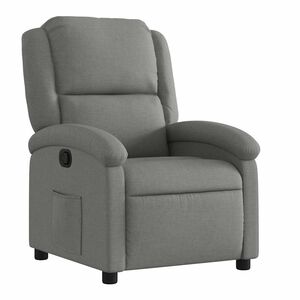 vidaXL Sill&oacute;n reclinable de tela gris oscuro