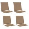 vidaXL Cojines de Asiento y Respaldo 4 pcs Topo 47 x 45 x 2 cm