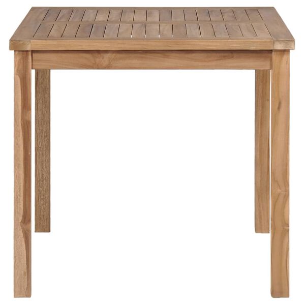 vidaXL Mesa de jardín de madera maciza de teca 80x80x77 cm