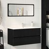 vidaXL Gabinete de Lavabo para Ba&ntilde;o Roble Negro 90 x 38,5 x 45 cm
