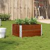 vidaXL Jardinera de madera maciza de pino marr&oacute;n 80x60 cm