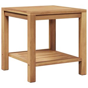 vidaXL Mesa de Caf&eacute; Marr&oacute;n 45 x 45 x 45 cm Madera de teca maciza