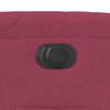 vidaXL Sillón reclinable eléctrico de terciopelo rojo tinto