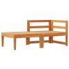 vidaXL Set muebles de jard&iacute;n 2 pzas cojines crema madera de acacia