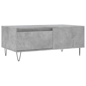 vidaXL Mesa de centro madera contrachapada gris hormig&oacute;n 90x50x36,5 cm