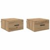 vidaXL Armario de Noche 2 uds. Roble artisan 35 x 35 x 20 cm