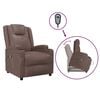 vidaXL Sill&oacute;n elevable cuero sint&eacute;tico marr&oacute;n