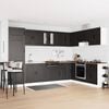 vidaXL Mueble de Cocina con puerta Kalmar Negro 80 x 46 x 81,5 cm