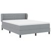 vidaXL Cama tipo Box Spring con colch&oacute;n Gris claro 140 x 190 cm tela