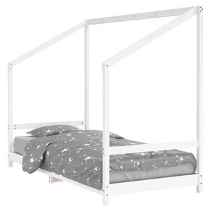 vidaXL Estructura de cama para ni&ntilde;os madera de pino blanco 90x190 cm