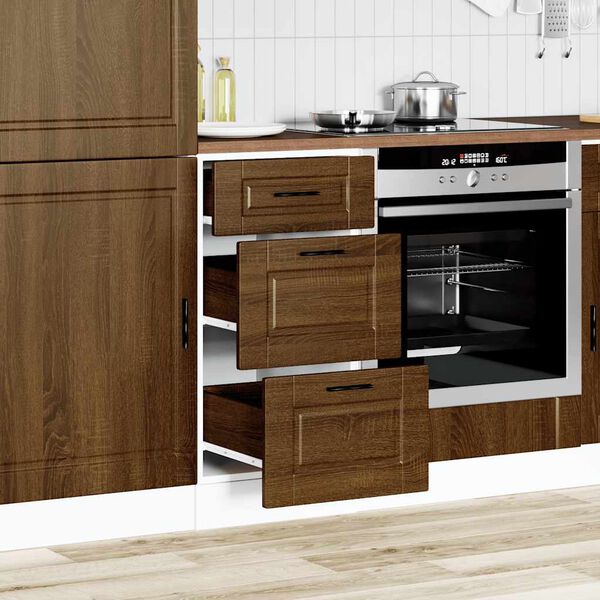 vidaXL Mueble bajo de cocina porto roble marr&oacute;n madera reconstituida