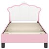 vidaXL Cama para niños con cabecero con cabecera Rosa 80 x 160 cm PU