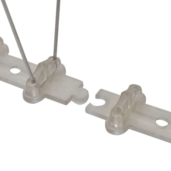 vidaXL Set de 6 hileras de pinchos contra pájaros y palomas 2 filas 3m