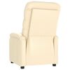 vidaXL Sillón reclinable de cuero sintético crema