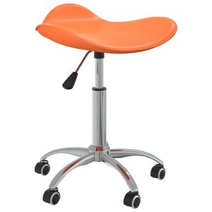 vidaXL Taburete de sal&oacute;n de belleza de cuero sint&eacute;tico naranja