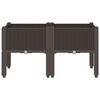 vidaXL Jardinera con patas PP marr&oacute;n 80x40x42 cm